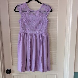 Lavender Floral Kids Dress